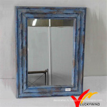 Shabby Chic Blue Petits miroirs en bois encadrés décoratifs en bois